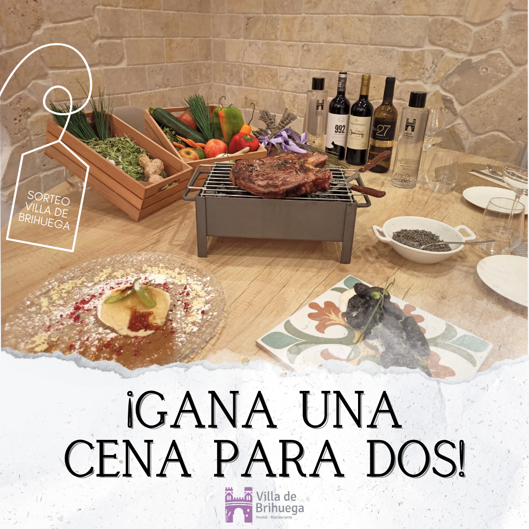 sorteo cena para dos en el villa de brihuega
