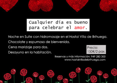 Experiencia romántica en habitación doble.