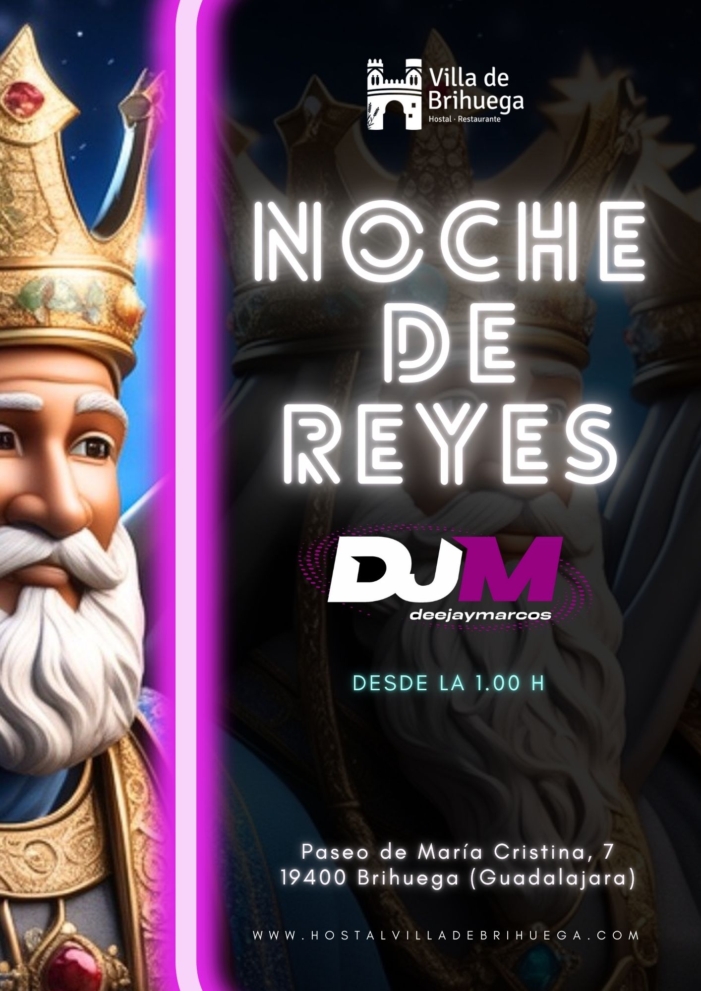 Fiesta Noche de Reyes en el Villa de Brihuega.