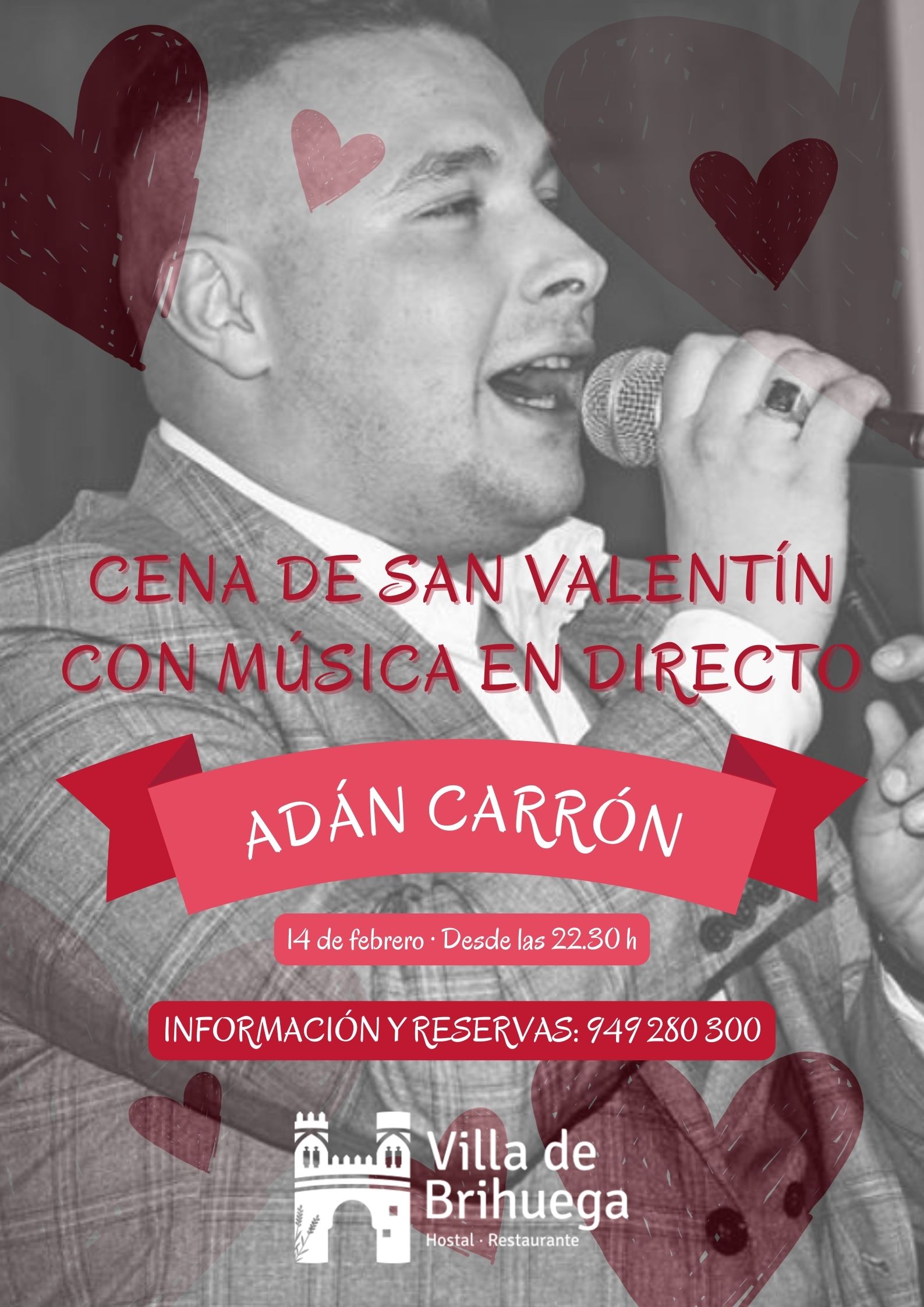 San Valentín con cena para dos y concierto en el Villa de Brihuega