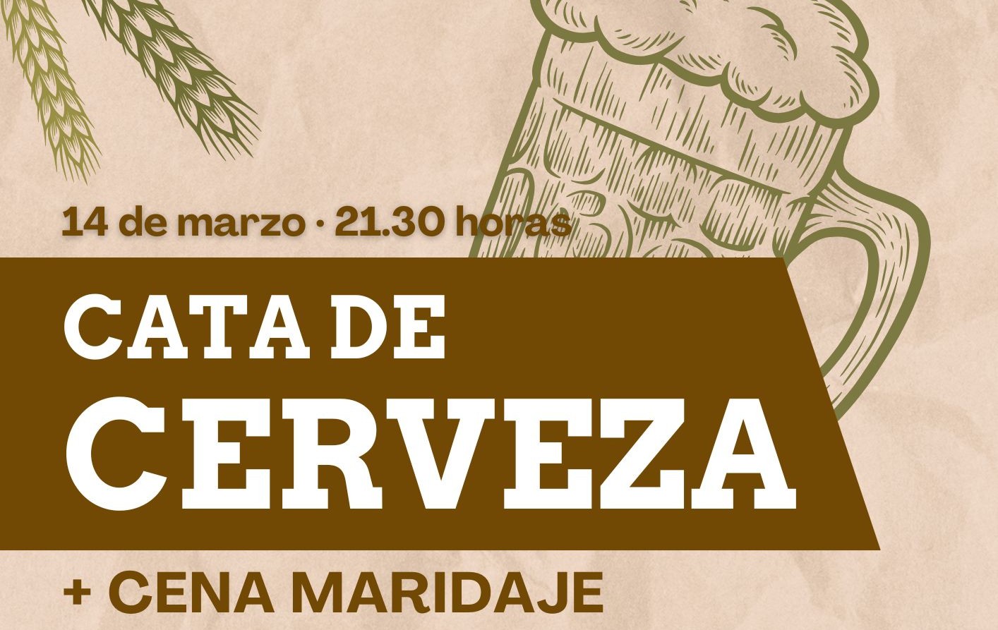 Cata de cerveza + cena maridaje